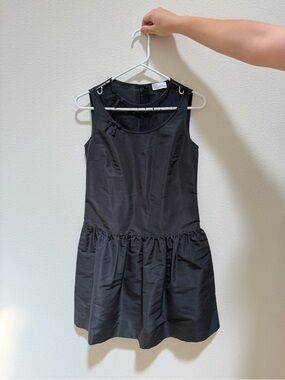 Authentic RED Valentino Little Black Mesh Bow A-Line Fit-and-Flare Dress